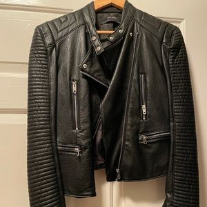 ZARA Faux Leather Jacket - black - Size M